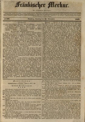 Fränkischer Merkur (Bamberger Zeitung) Samstag 23. November 1839