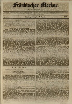 Fränkischer Merkur (Bamberger Zeitung) Freitag 6. Dezember 1839