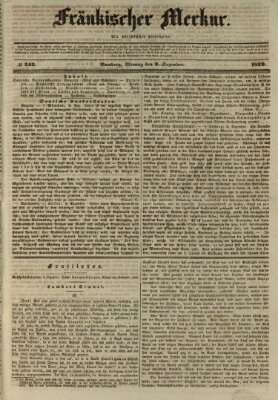 Fränkischer Merkur (Bamberger Zeitung) Montag 9. Dezember 1839