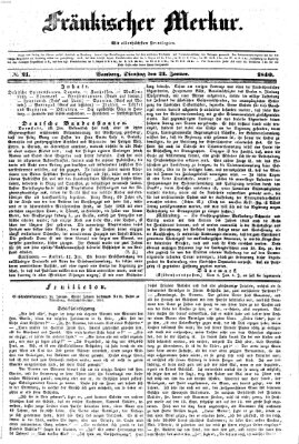 Fränkischer Merkur (Bamberger Zeitung) Dienstag 21. Januar 1840