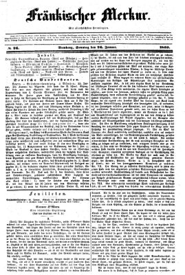 Fränkischer Merkur (Bamberger Zeitung) Sonntag 26. Januar 1840
