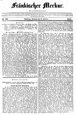 Fränkischer Merkur (Bamberger Zeitung) Sonntag 2. Februar 1840