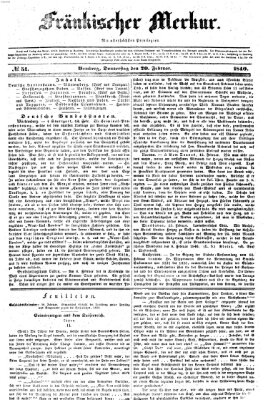 Fränkischer Merkur (Bamberger Zeitung) Donnerstag 20. Februar 1840