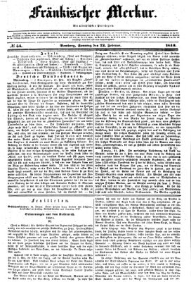Fränkischer Merkur (Bamberger Zeitung) Sonntag 23. Februar 1840