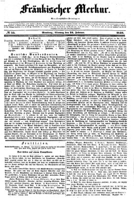 Fränkischer Merkur (Bamberger Zeitung) Montag 24. Februar 1840