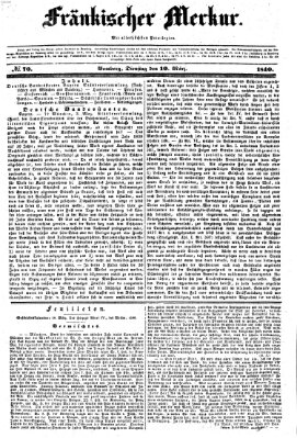 Fränkischer Merkur (Bamberger Zeitung) Dienstag 10. März 1840
