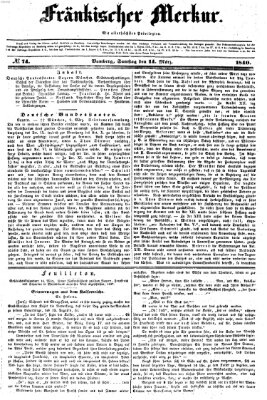 Fränkischer Merkur (Bamberger Zeitung) Samstag 14. März 1840