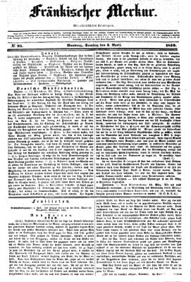 Fränkischer Merkur (Bamberger Zeitung) Samstag 4. April 1840