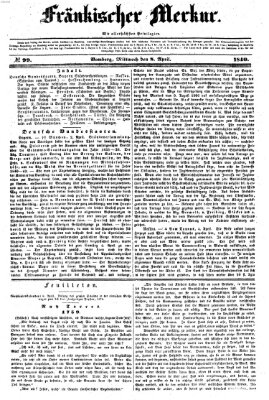 Fränkischer Merkur (Bamberger Zeitung) Mittwoch 8. April 1840