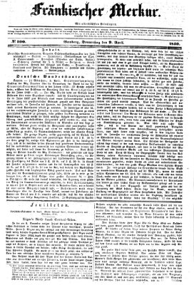 Fränkischer Merkur (Bamberger Zeitung) Donnerstag 9. April 1840