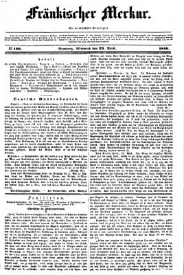 Fränkischer Merkur (Bamberger Zeitung) Mittwoch 29. April 1840