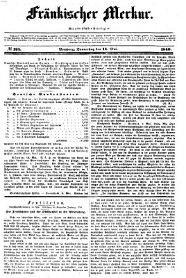 Fränkischer Merkur (Bamberger Zeitung) Donnerstag 14. Mai 1840