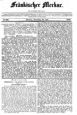 Fränkischer Merkur (Bamberger Zeitung) Donnerstag 11. Juni 1840