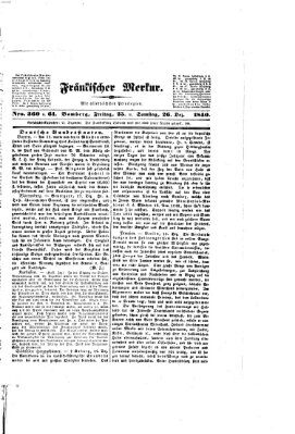 Fränkischer Merkur (Bamberger Zeitung) Freitag 25. Dezember 1840