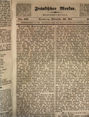 Fränkischer Merkur (Bamberger Zeitung) Mittwoch 26. Mai 1841