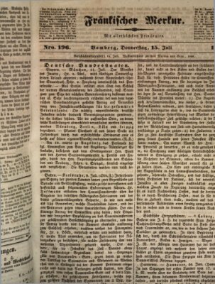 Fränkischer Merkur (Bamberger Zeitung) Donnerstag 15. Juli 1841