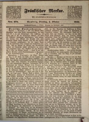 Fränkischer Merkur (Bamberger Zeitung) Dienstag 5. Oktober 1841
