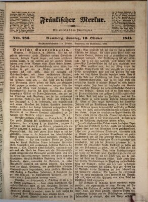 Fränkischer Merkur (Bamberger Zeitung) Sonntag 10. Oktober 1841