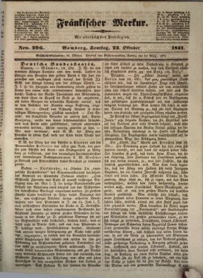 Fränkischer Merkur (Bamberger Zeitung) Samstag 23. Oktober 1841