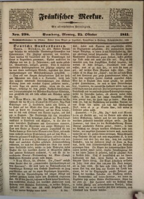 Fränkischer Merkur (Bamberger Zeitung) Montag 25. Oktober 1841