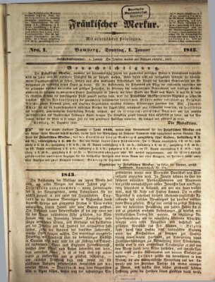 Fränkischer Merkur (Bamberger Zeitung) Sonntag 1. Januar 1843