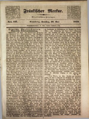 Fränkischer Merkur (Bamberger Zeitung) Samstag 27. Mai 1843
