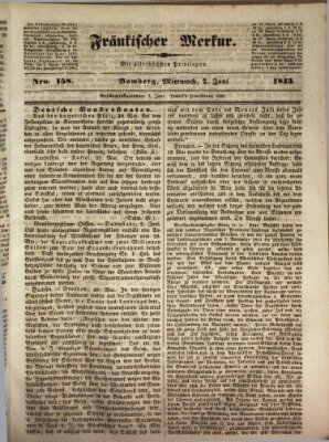 Fränkischer Merkur (Bamberger Zeitung) Mittwoch 7. Juni 1843