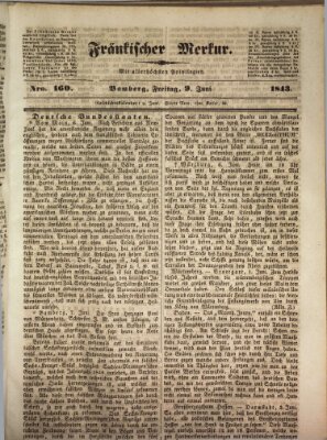 Fränkischer Merkur (Bamberger Zeitung) Freitag 9. Juni 1843