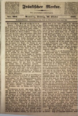 Fränkischer Merkur (Bamberger Zeitung) Sonntag 29. Oktober 1843