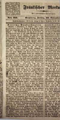 Fränkischer Merkur (Bamberger Zeitung) Freitag 10. November 1843