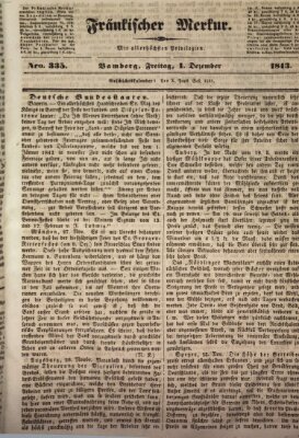 Fränkischer Merkur (Bamberger Zeitung) Freitag 1. Dezember 1843