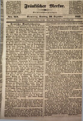Fränkischer Merkur (Bamberger Zeitung) Sonntag 10. Dezember 1843