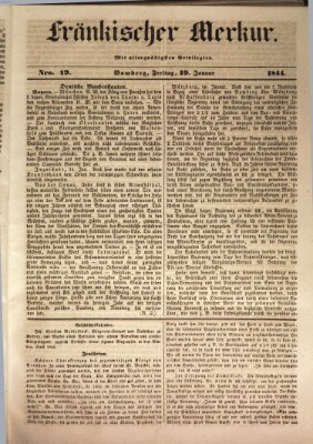 Fränkischer Merkur (Bamberger Zeitung) Freitag 19. Januar 1844