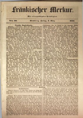 Fränkischer Merkur (Bamberger Zeitung) Freitag 8. März 1844