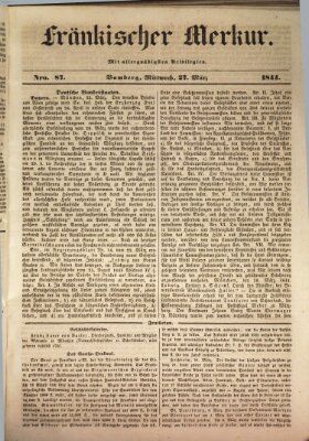 Fränkischer Merkur (Bamberger Zeitung) Mittwoch 27. März 1844