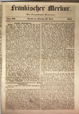 Fränkischer Merkur (Bamberger Zeitung) Sonntag 28. April 1844