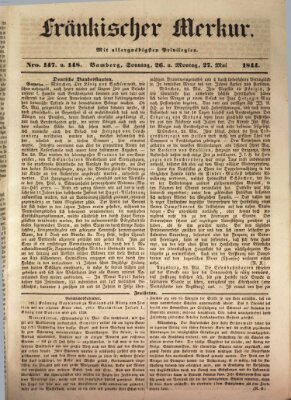 Fränkischer Merkur (Bamberger Zeitung) Montag 27. Mai 1844