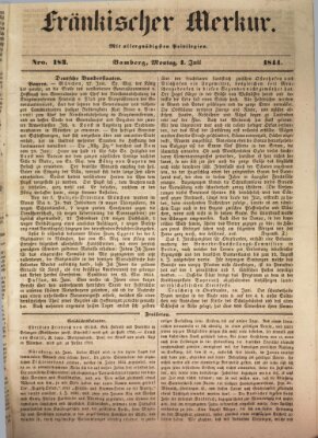 Fränkischer Merkur (Bamberger Zeitung) Montag 1. Juli 1844