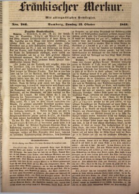 Fränkischer Merkur (Bamberger Zeitung) Samstag 12. Oktober 1844