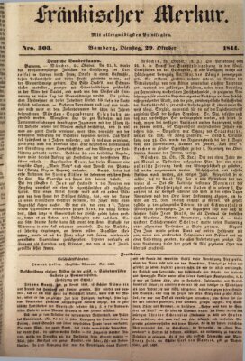 Fränkischer Merkur (Bamberger Zeitung) Dienstag 29. Oktober 1844
