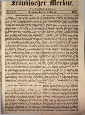 Fränkischer Merkur (Bamberger Zeitung) Samstag 8. November 1845