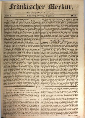 Fränkischer Merkur (Bamberger Zeitung) Montag 5. Januar 1846