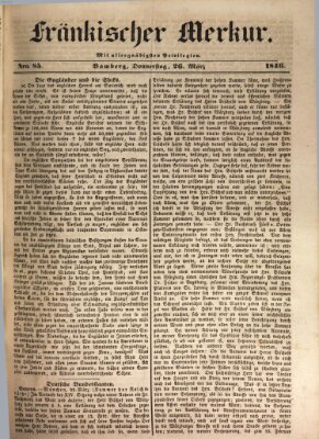 Fränkischer Merkur (Bamberger Zeitung) Donnerstag 26. März 1846