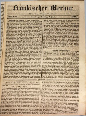 Fränkischer Merkur (Bamberger Zeitung) Sonntag 7. Juni 1846