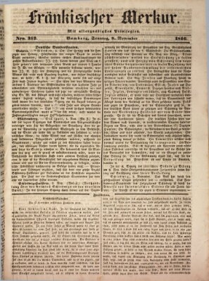 Fränkischer Merkur (Bamberger Zeitung) Sonntag 8. November 1846