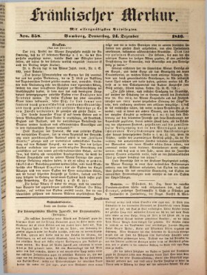 Fränkischer Merkur (Bamberger Zeitung) Donnerstag 24. Dezember 1846
