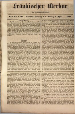 Fränkischer Merkur (Bamberger Zeitung) Sonntag 4. April 1847