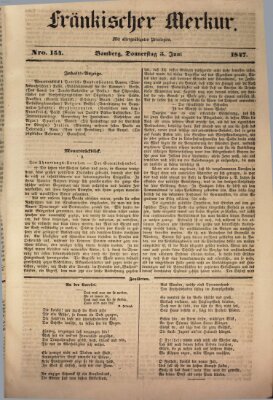 Fränkischer Merkur (Bamberger Zeitung) Donnerstag 3. Juni 1847