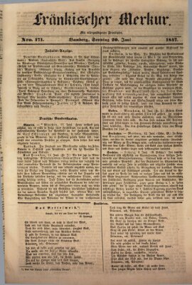 Fränkischer Merkur (Bamberger Zeitung) Sonntag 20. Juni 1847