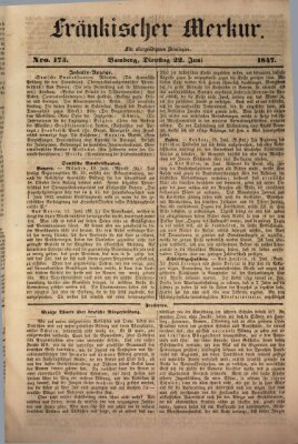 Fränkischer Merkur (Bamberger Zeitung) Dienstag 22. Juni 1847